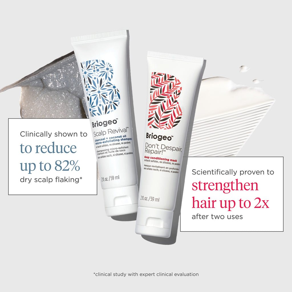 Briogeo-Scalp Revival Shampoo + Don’t Despair, Repair!™ Hair Mask Travel Gift Set-
