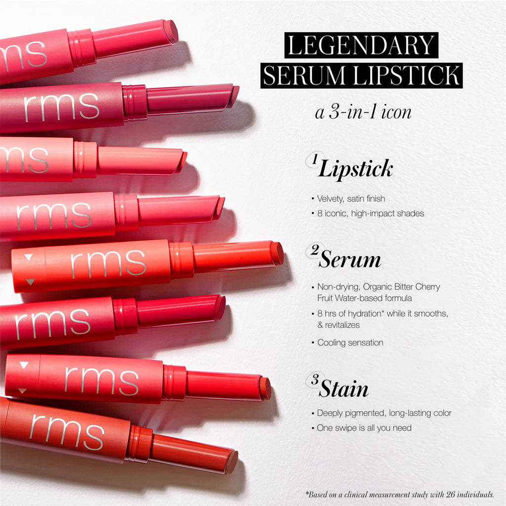 Legendary Serum Lipstick - Makeup - RMS Beauty - Legendary-Lipstick-3-in-1 - The Detox Market | 