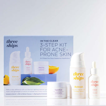 Three Ships-In The Clear 3-Step Kit for Blemish-Prone Skin-
