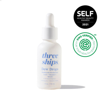 Three Ships-Dew Drops Mushroom Hyaluronic Acid + Vitamin C Serum-1 oz-
