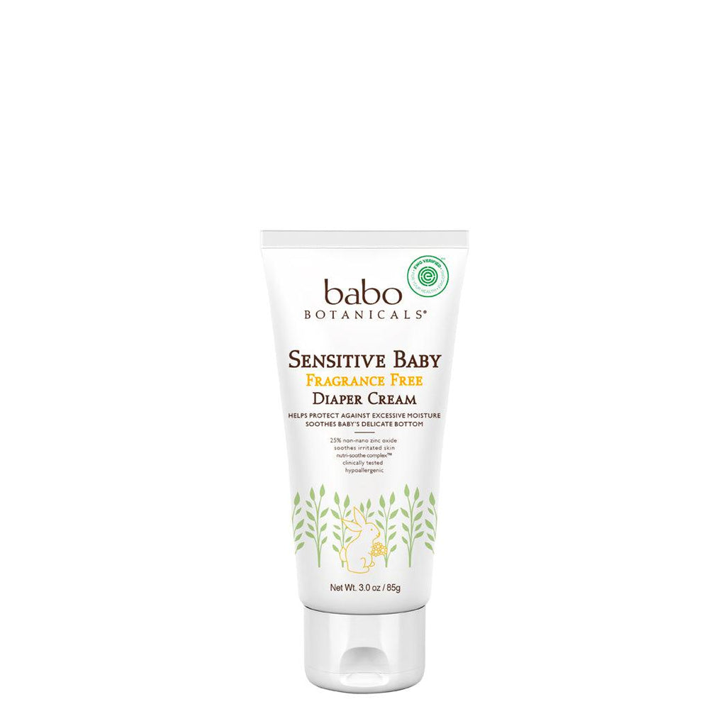Babo Botanicals-Sensitive Baby Fragrance Free Zinc Diaper Cream-